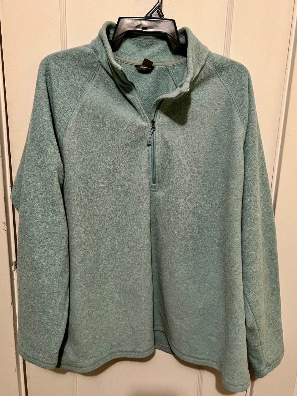 Eddie Bauer Men's light blue Quarter-Zip Fleece Pullover